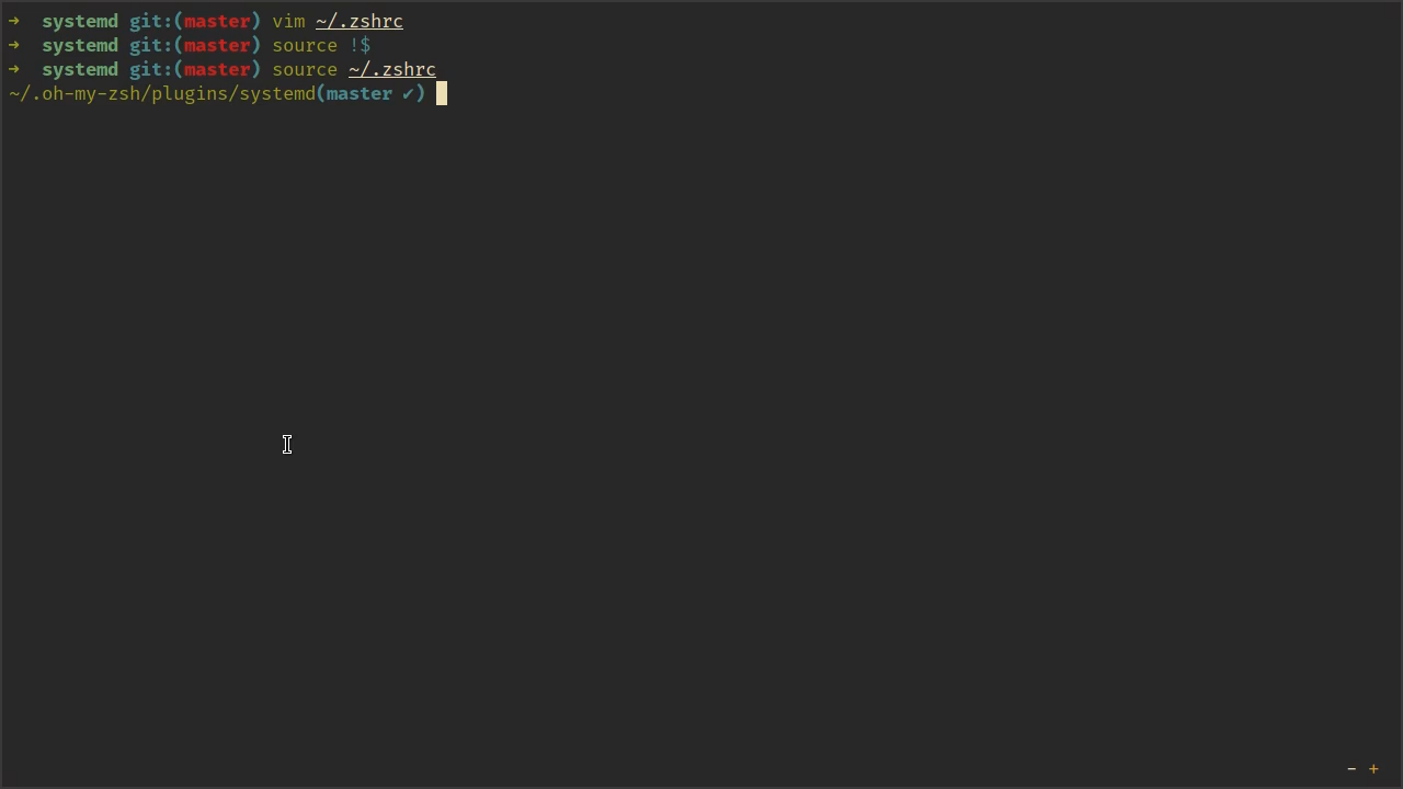 Oh My Zsh 的 simple 主题样式